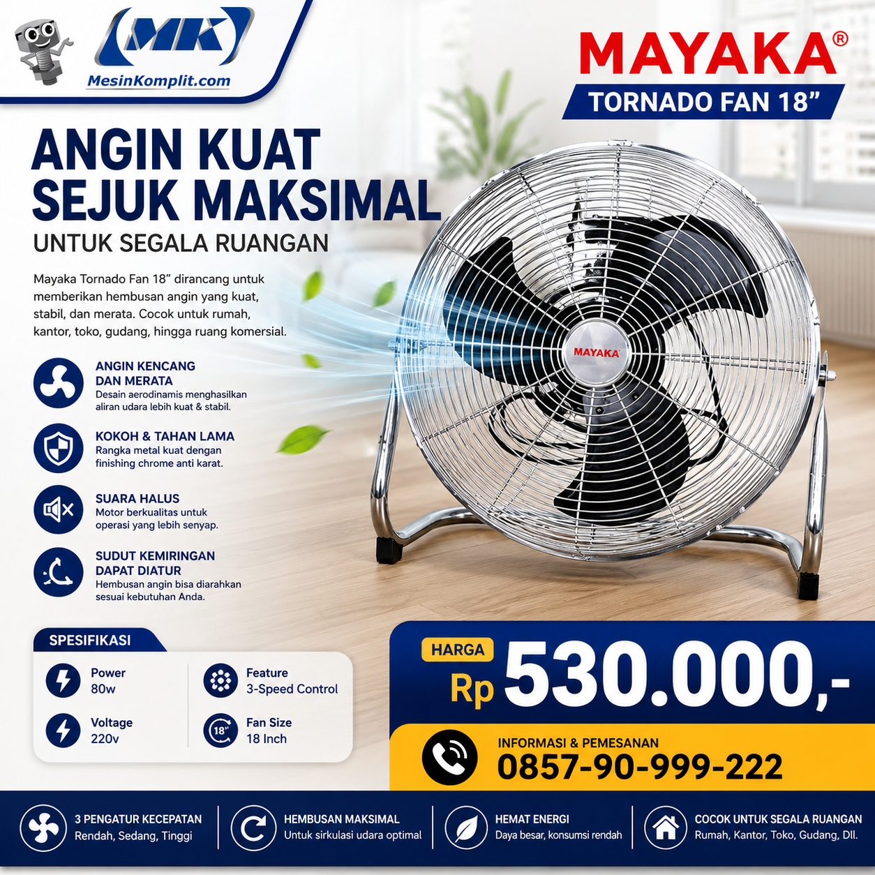 Kipas Angin Duduk Industr...